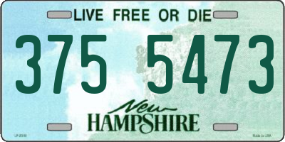 NH license plate 3755473