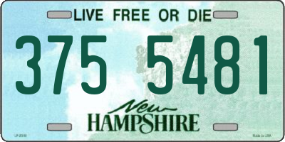 NH license plate 3755481