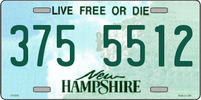 NH license plate 3755512