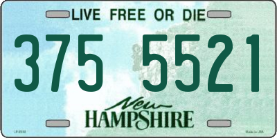 NH license plate 3755521