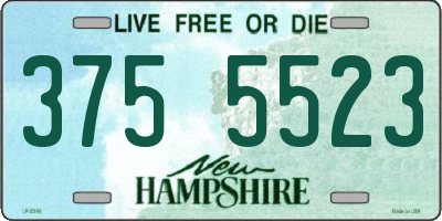 NH license plate 3755523