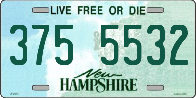 NH license plate 3755532
