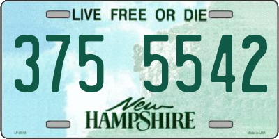 NH license plate 3755542