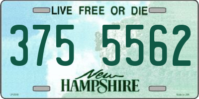 NH license plate 3755562