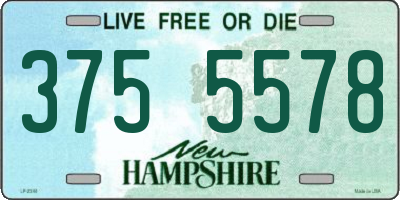 NH license plate 3755578