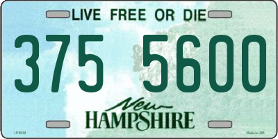 NH license plate 3755600