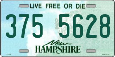 NH license plate 3755628