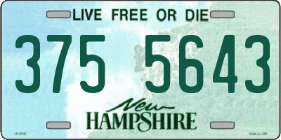 NH license plate 3755643