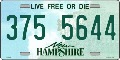 NH license plate 3755644
