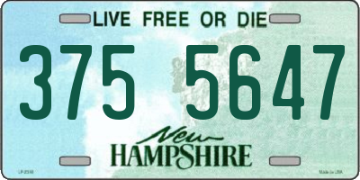 NH license plate 3755647