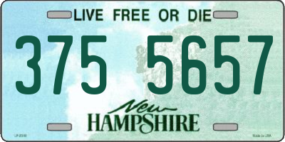 NH license plate 3755657