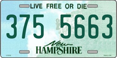 NH license plate 3755663