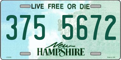 NH license plate 3755672