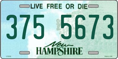 NH license plate 3755673