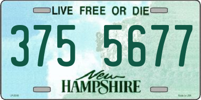 NH license plate 3755677