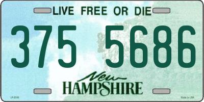 NH license plate 3755686