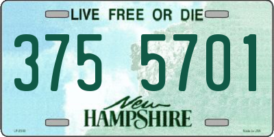 NH license plate 3755701