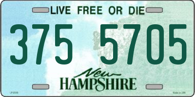 NH license plate 3755705
