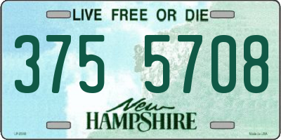 NH license plate 3755708