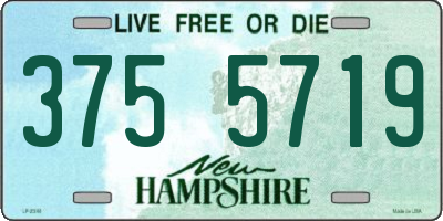 NH license plate 3755719