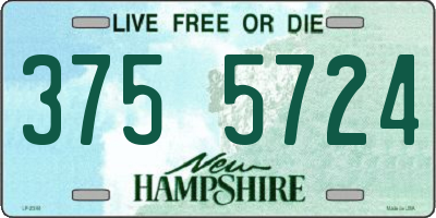 NH license plate 3755724