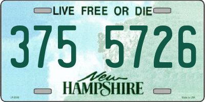 NH license plate 3755726