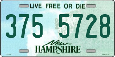 NH license plate 3755728