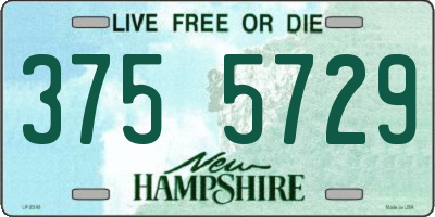 NH license plate 3755729