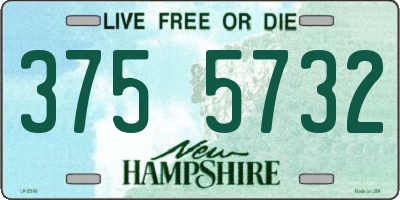 NH license plate 3755732