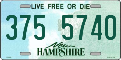 NH license plate 3755740