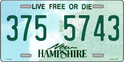 NH license plate 3755743