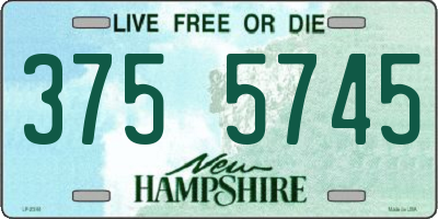 NH license plate 3755745