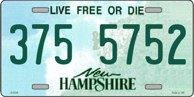 NH license plate 3755752