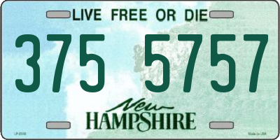 NH license plate 3755757