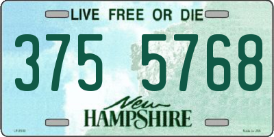 NH license plate 3755768