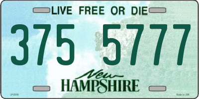 NH license plate 3755777