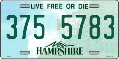 NH license plate 3755783
