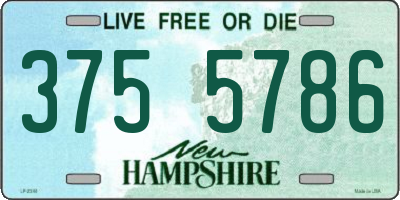 NH license plate 3755786