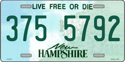 NH license plate 3755792