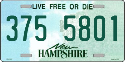 NH license plate 3755801