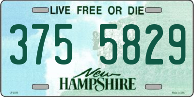 NH license plate 3755829