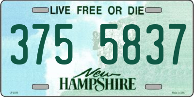 NH license plate 3755837