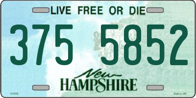 NH license plate 3755852