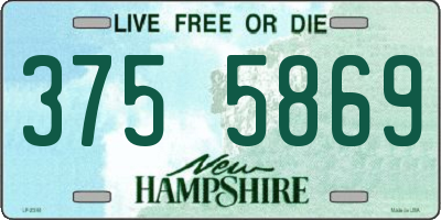 NH license plate 3755869