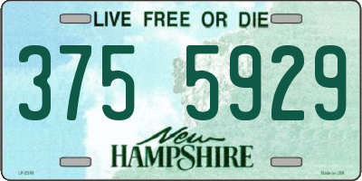 NH license plate 3755929