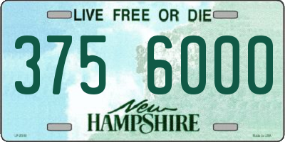 NH license plate 3756000