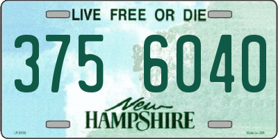 NH license plate 3756040