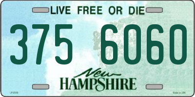 NH license plate 3756060