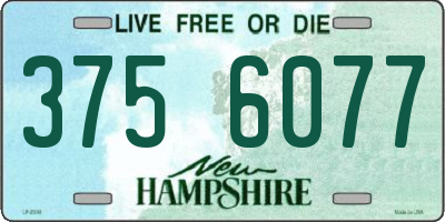 NH license plate 3756077