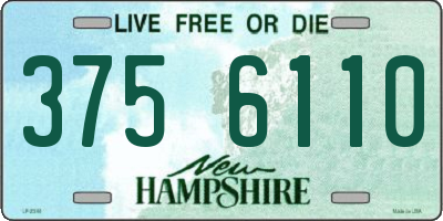 NH license plate 3756110